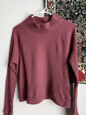 The North Face Waffle Knit Mock Neck Sweater - Rosewood